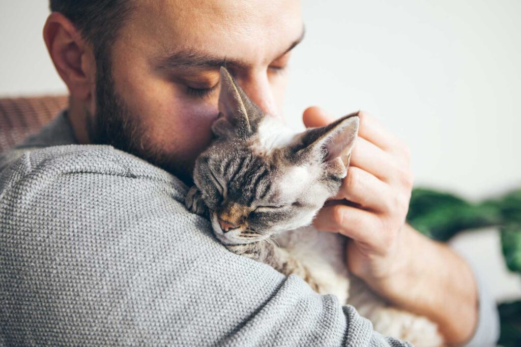 Man with his cat | Fighting Feline Cancer